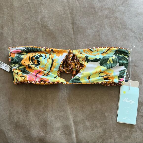 NEW Maaji KALEIDOSCOPE Reversible Bandeau Bikini Top Size Medium - Picture 6 of 9